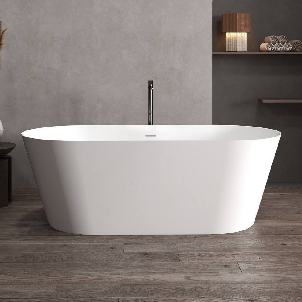 Photo Bath of artificial stone Abber Stein 160x70 AS9626 white matte