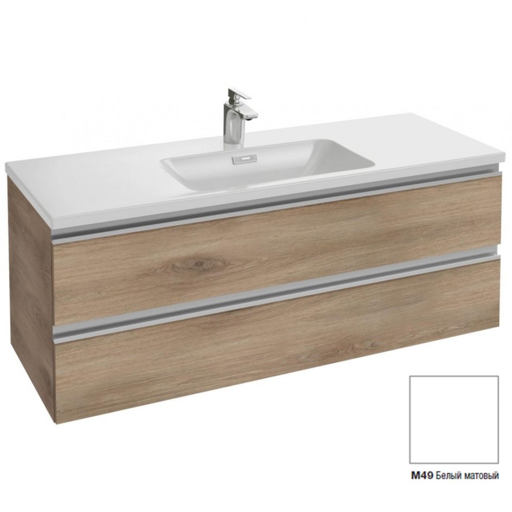 Photo 120 cm sink cabinet Jacob Delafon Vox EB2021-RA-M49, white matte