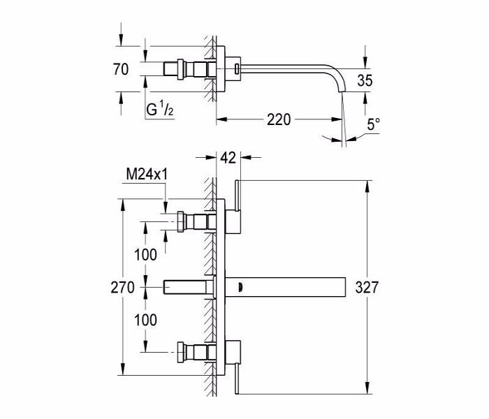 Photo Grohe Allure sink mixer 20192000