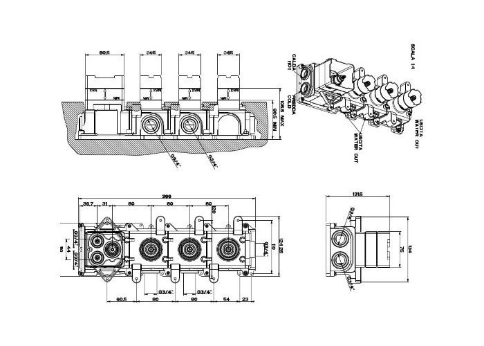 Photo The interior of the mixer Gessi 43105#031