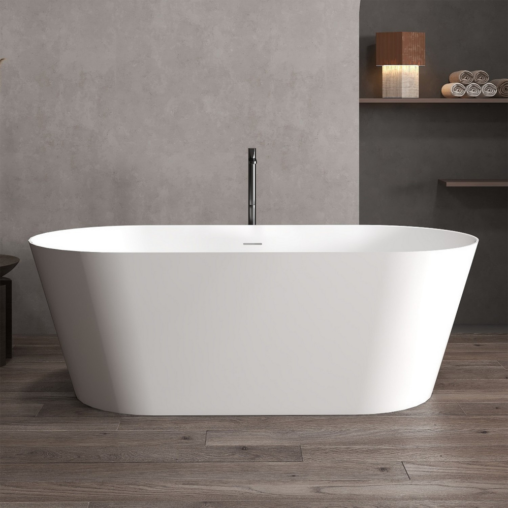 Photo Bath of artificial stone Abber Stein 170x80 AS9605 white matte