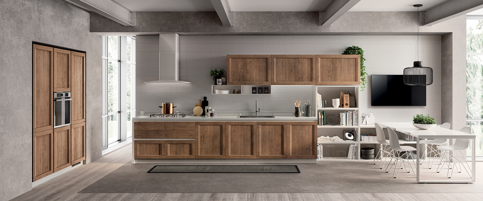 Photo Kitchen Scavolini Evolution corner 390 by 210 cm