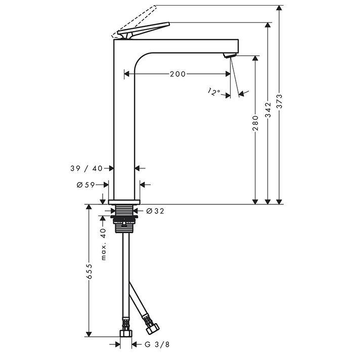 Photo Axor Citterio 39151000 sink mixer