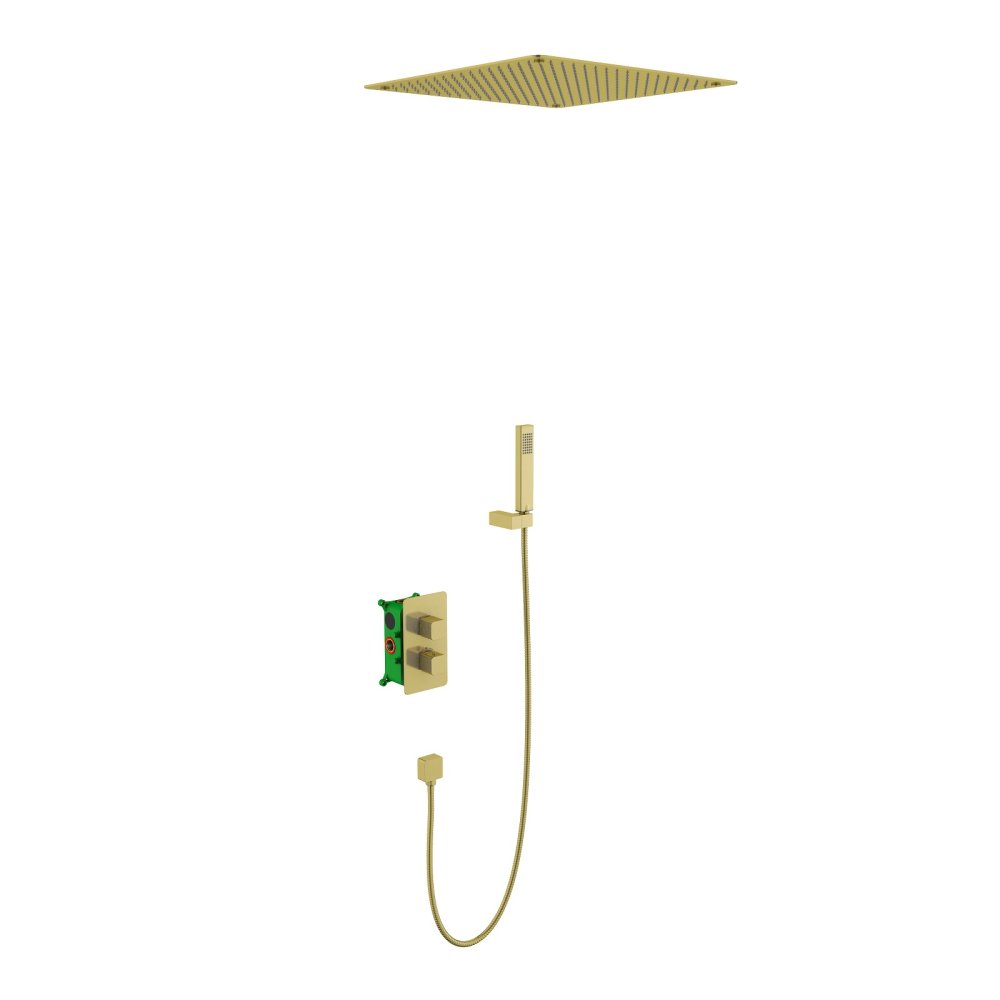 Photo Shower system built-in with thermostat Timo Petruma SX-5029/17SM gold matte