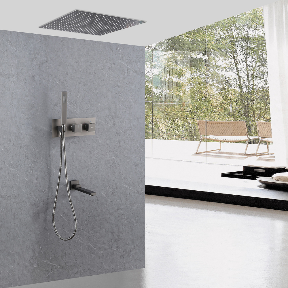 Photo Abber Daheim AF8254NG nickel shower kit