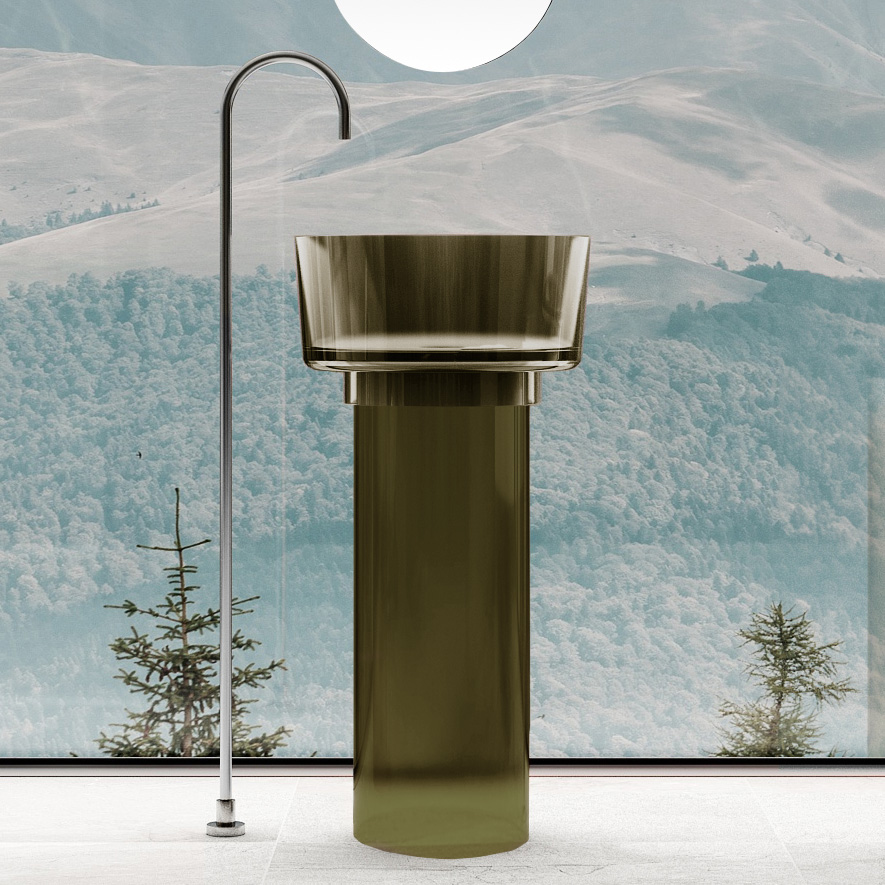 Photo Abber Kristall 45 AT2702Vesuvian-H sink green