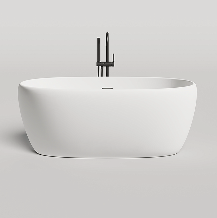 Photo Bath made of artificial stone Salini Luce 150x75 100122M matte white