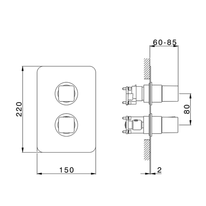 Photo Bath mixer Cisal Cubic CU0BT03040 black matte