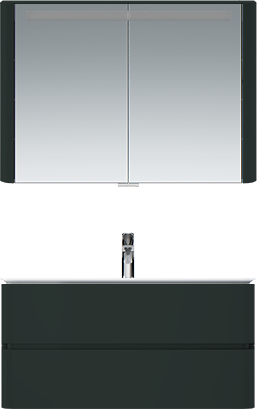 Photo Mirror cabinet AM.PM Sensation M30MCX1001AG anthracite gloss, backlit