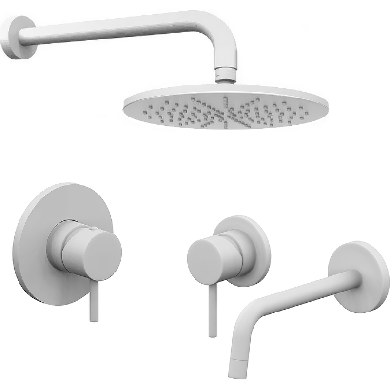 Photo Paffoni Light KITLIG011BO006 mixer kit, white matte
