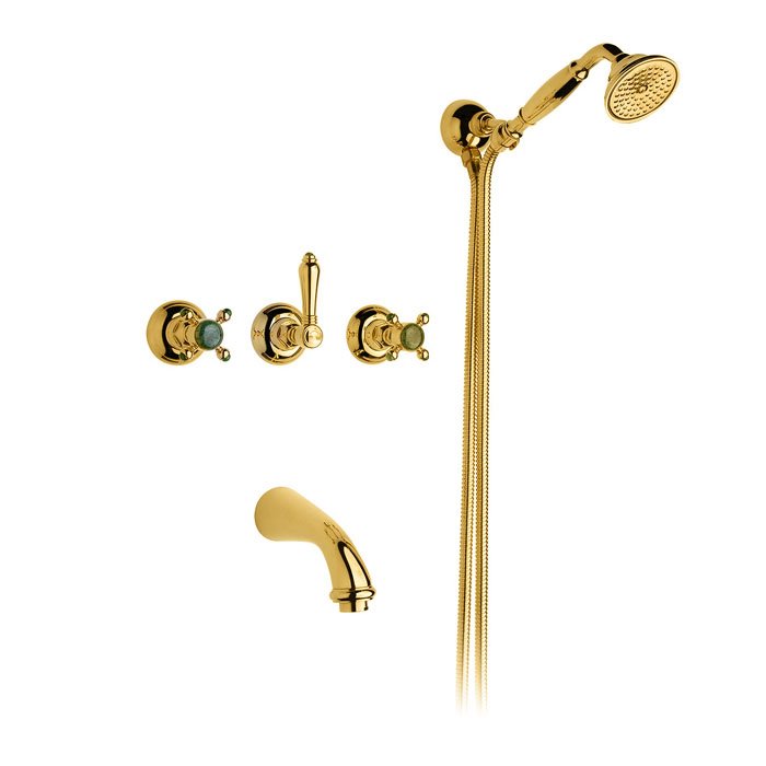 Photo Bath mixer Nicolazzi Le Pietre 2103GO09 Gold