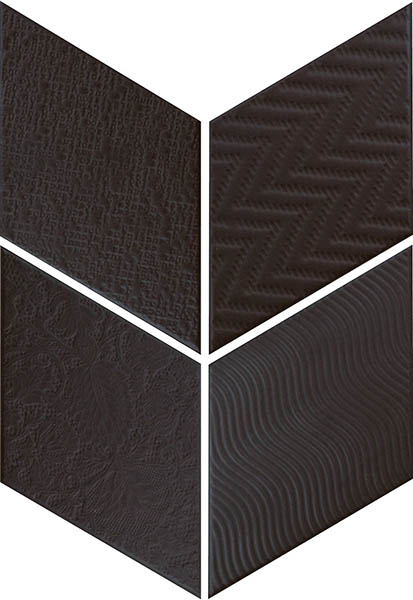 Photo RHOMBUS BLACK (21295) 14x24 by Equipe Ceramicas
