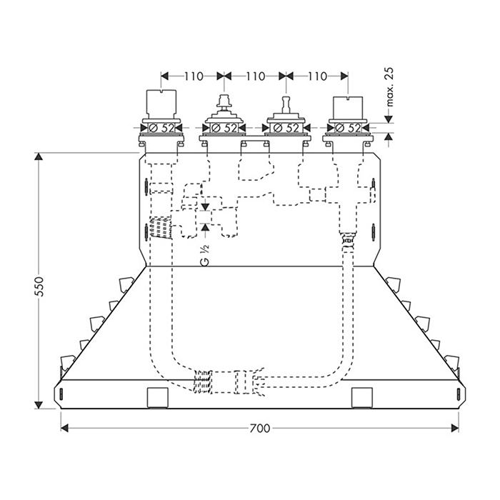 Photo Built-in part of the mixer on board the bath Axor MyEdition 15482180