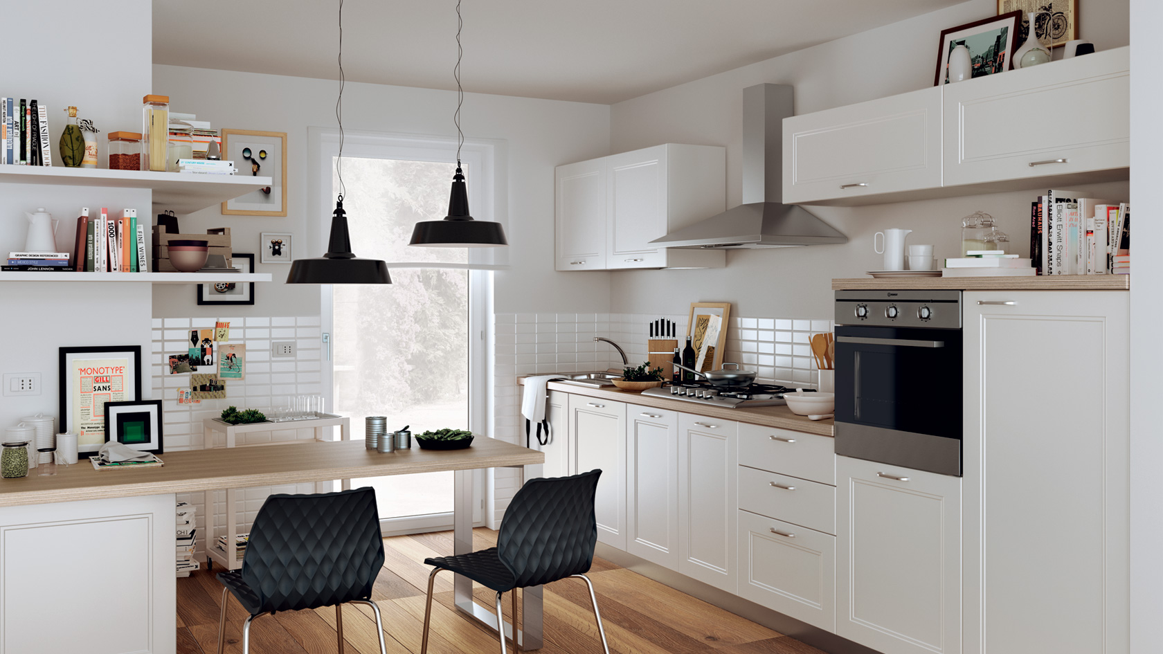Photo Scavolini Colony kitchen angular 305 by 275cm