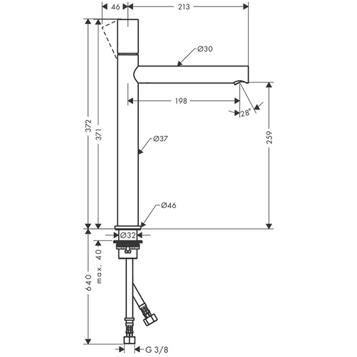 Photo Axor Uno 45004000 sink mixer