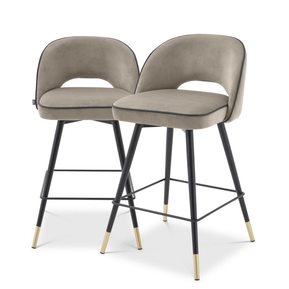Photo A set of two Cliff half-bar chairs (beige)