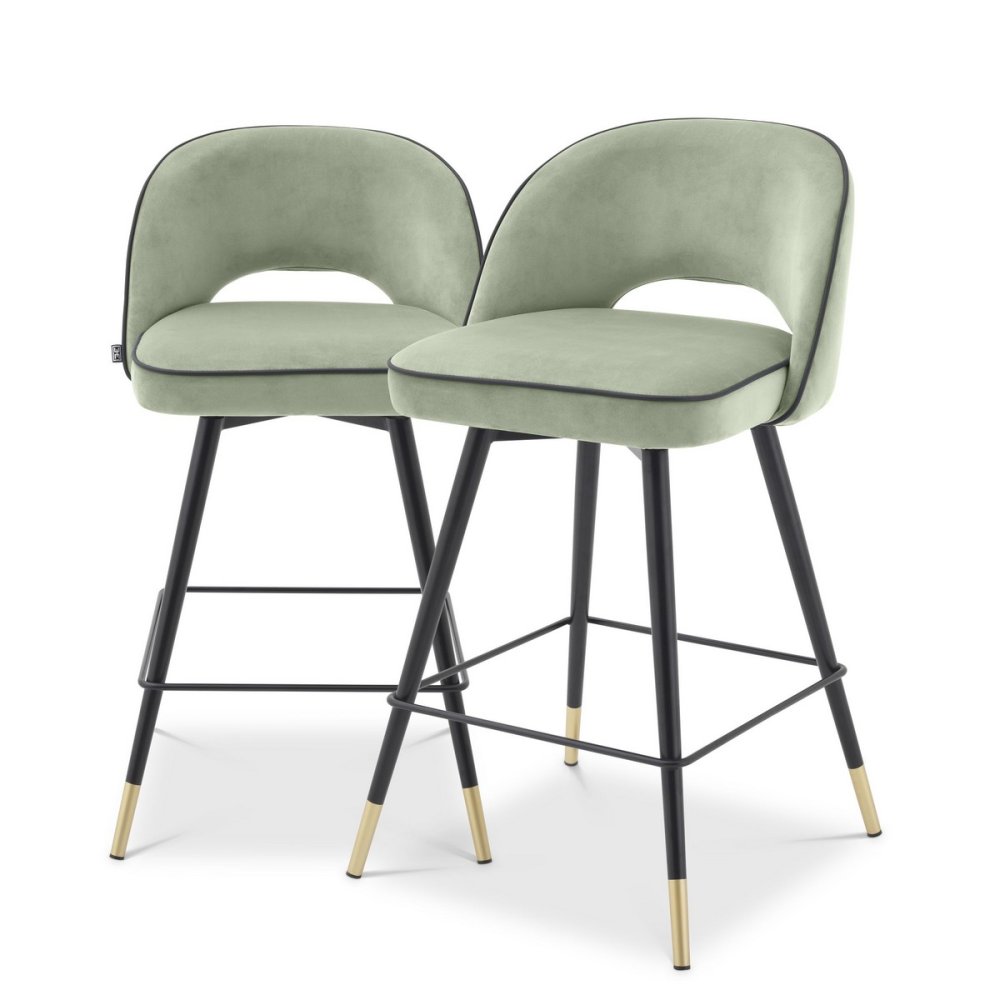 Photo Set of two half-bar Cliff chairs (mint)