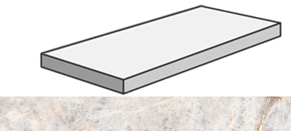 Photo SENSI GEMS ANG.TOP SX CRYSTAL left (PF60005697) 32x120x4.5x2 by ABK Ceramiche