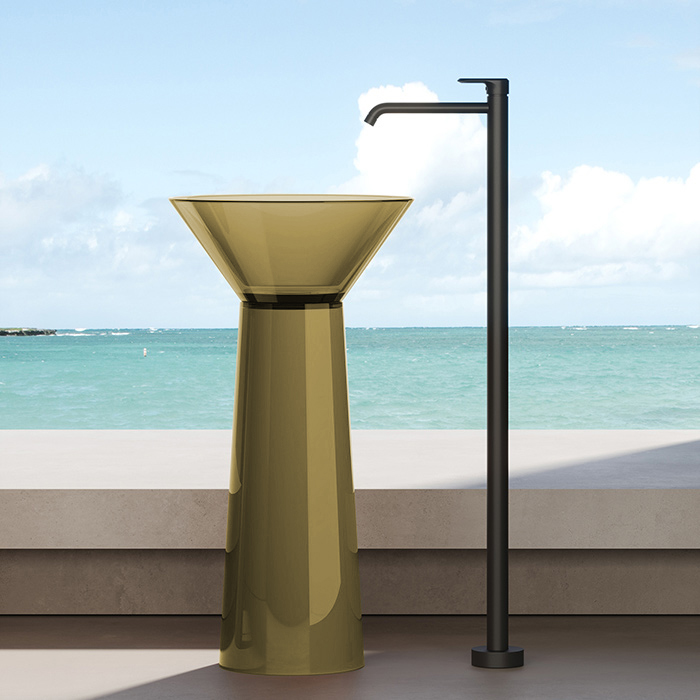 Photo Dea Design Pedestal Basin 48 DD2022 480 R6 classic green sink