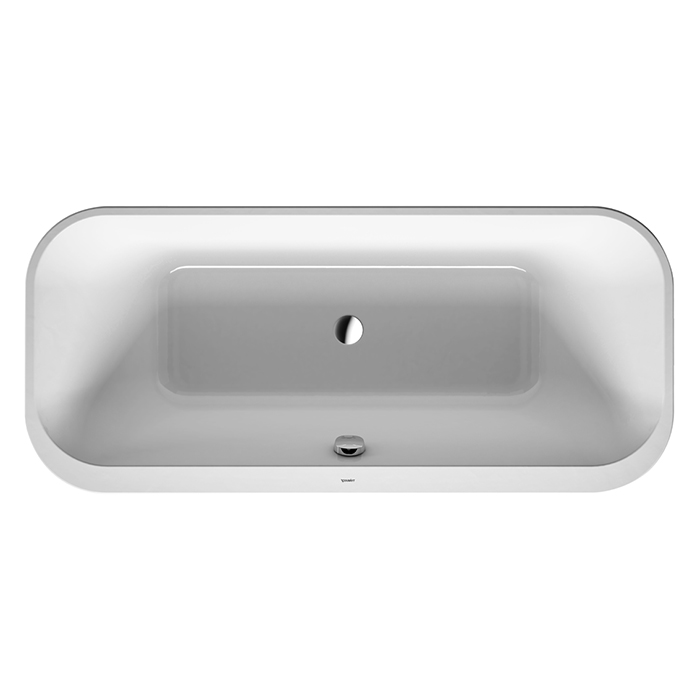 Photo freestanding bath Duravit Happy D2 Plus 180x80 700453000000000 with two slopes for the back
