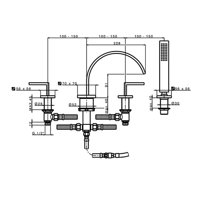 Photo Bath mixer Cisal Wave WA00026221