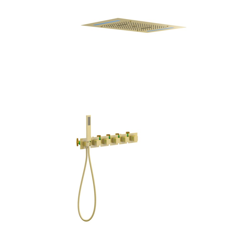 Photo Shower system built-in with thermostat Timo Petruma SX-5229/17SM gold matte