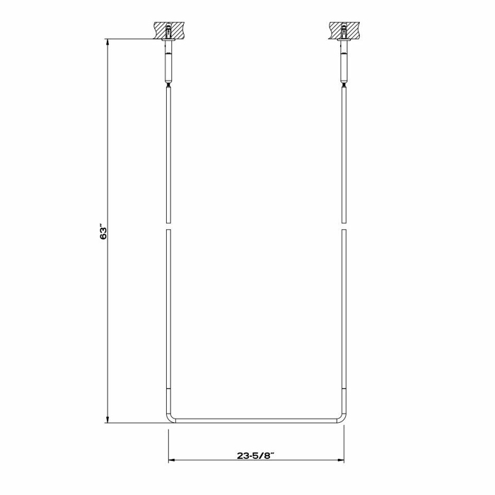 Photo Towel holder Gessi Goccia 60 cm 38143#079 white