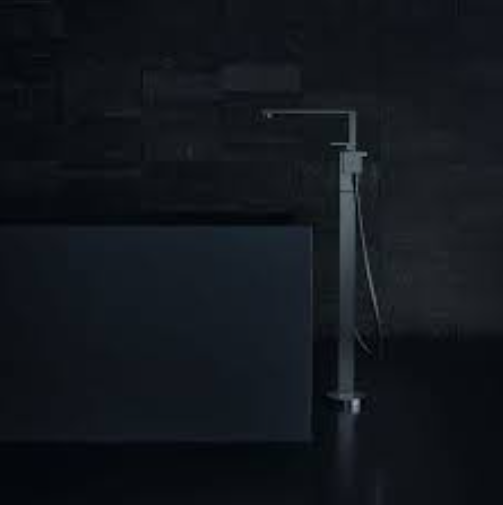 Photo Floor bath mixer Axor Edge 46441000 with shower set