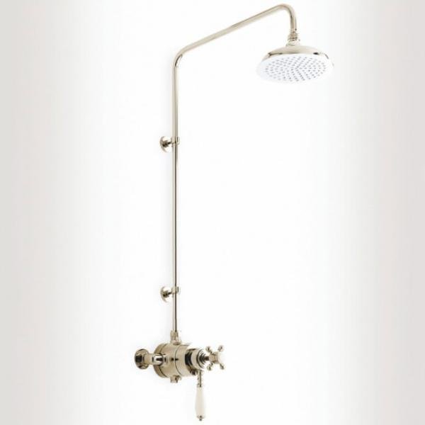 Photo Thermostat with rail and overhead shower Heritage SHDDUAL02