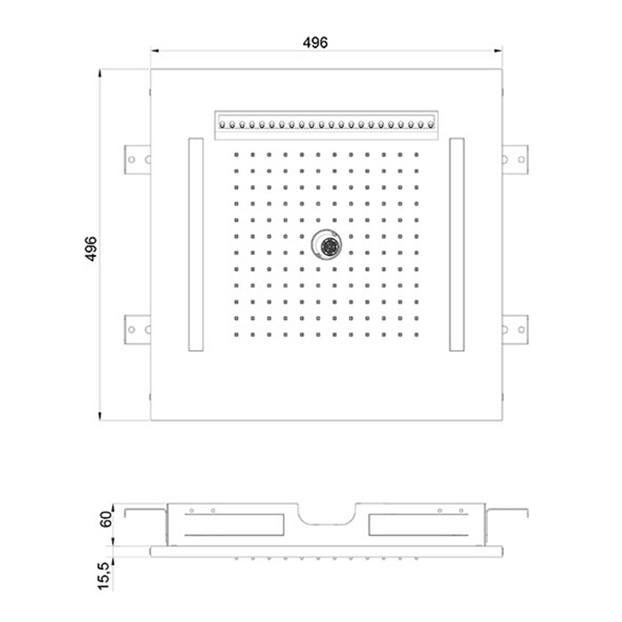 Photo Almar E044259.BS top shower stainless steel