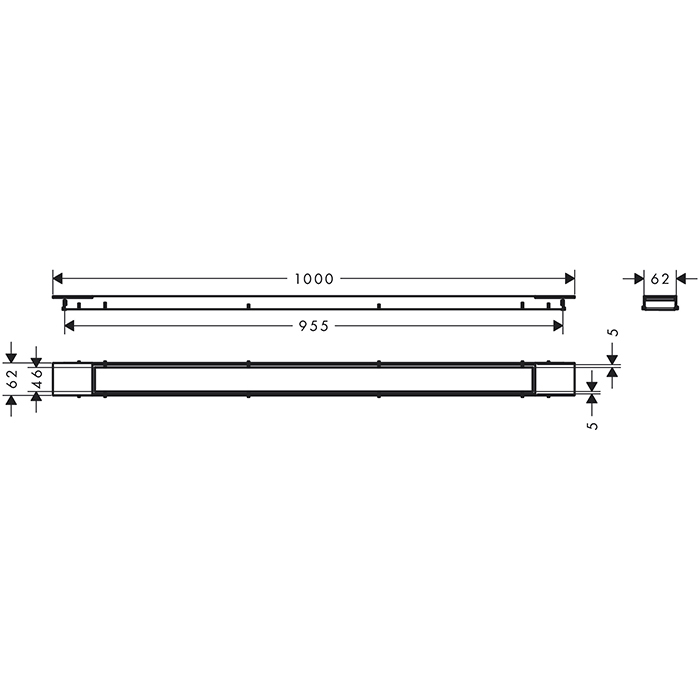 Photo Grille for the ladder Hansgrohe Raindrain 56217700 white matte