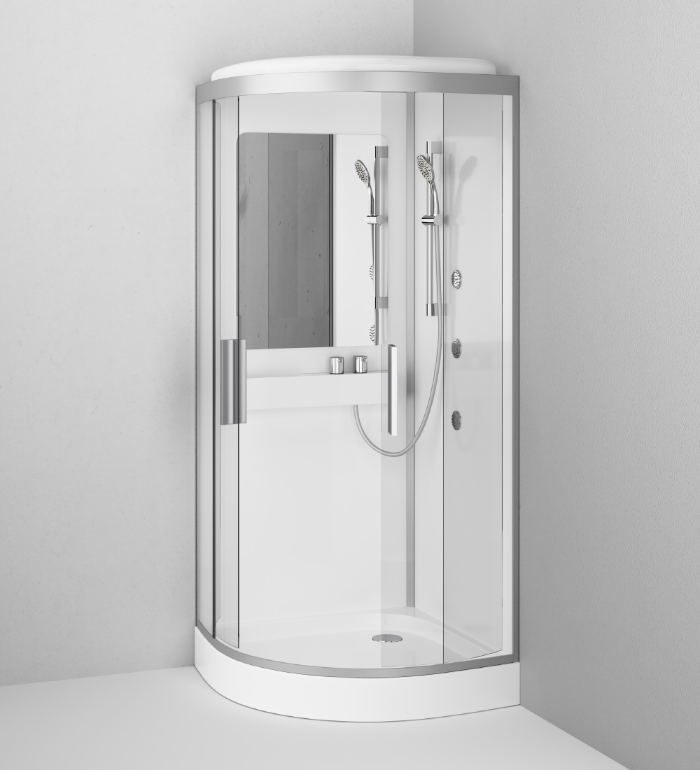 Photo Shower cabin AM.PM Like W80C-019-090MTA with hydromassage