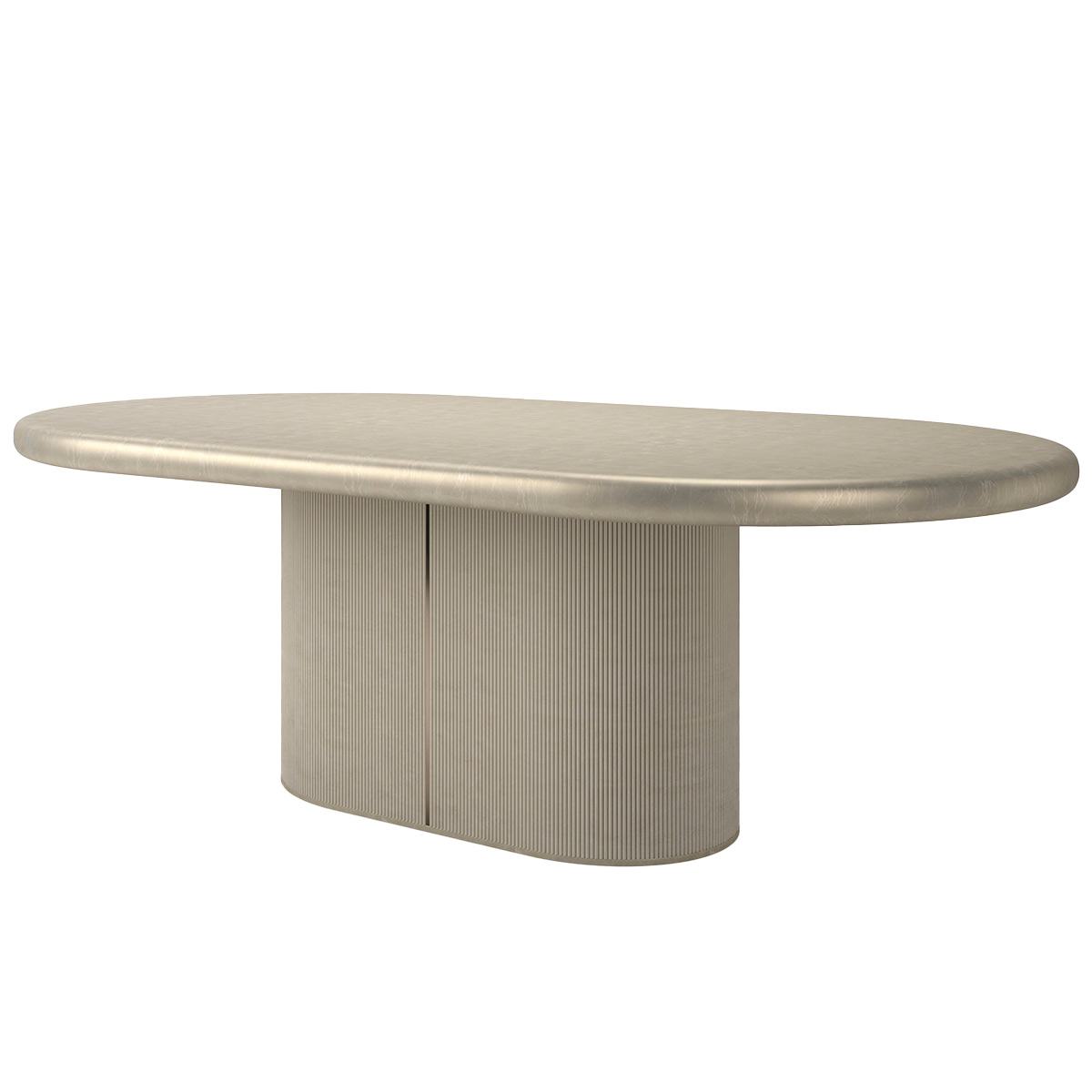 Photo Sliding dining table Love (golden finish)