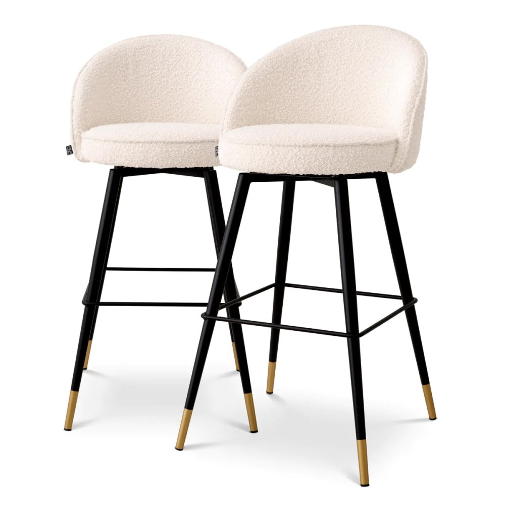 Photo A set of two Roche bar chairs (cream)