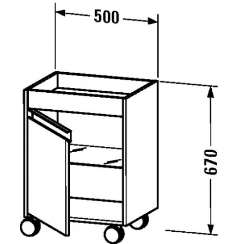 Photo Duravit Ketho KT2530L4949 50x36x67h SX
