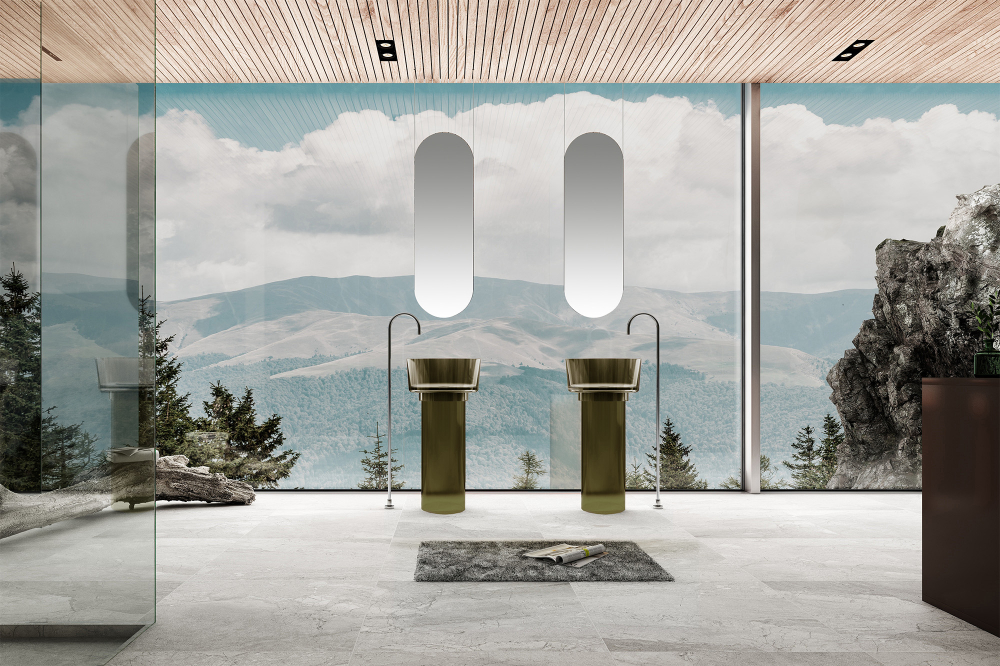 Photo Abber Kristall 45 AT2702Vesuvian-H sink green