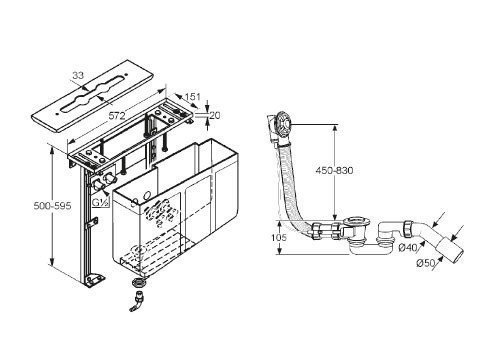 Photo Built-in portion of Keuco Edition mixer 11 51130000075