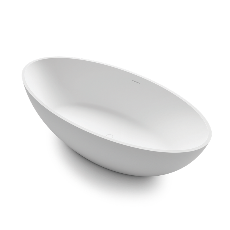 Photo freestanding bath Gruppo Treesse Carezza 180x85 V308BO matte white
