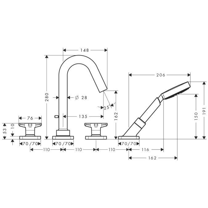 Photo Bath mixer Axor Citterio M 34446000 chrome