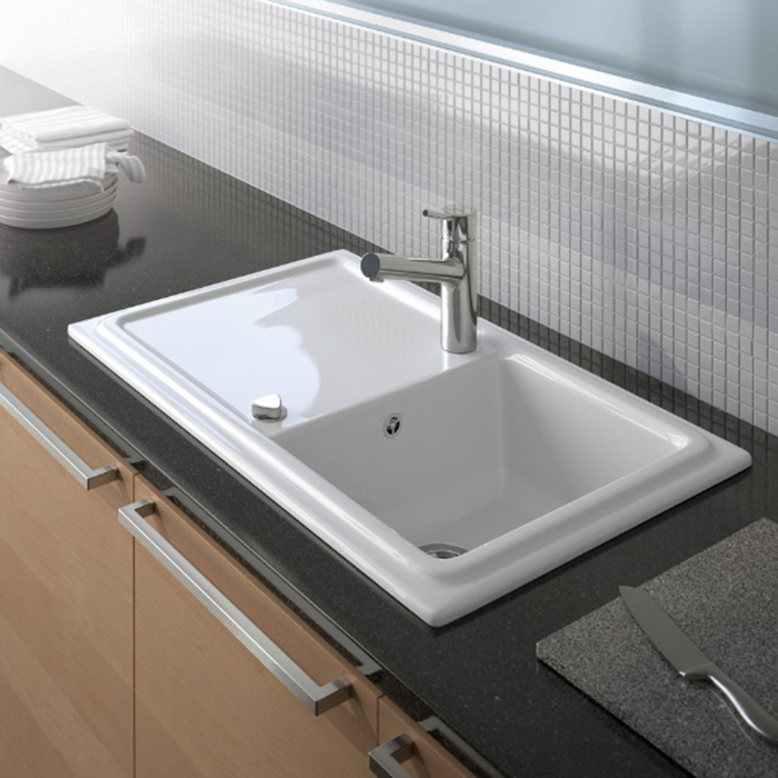 Photo Kitchen sink Duravit Cassia 50 7513860000 white