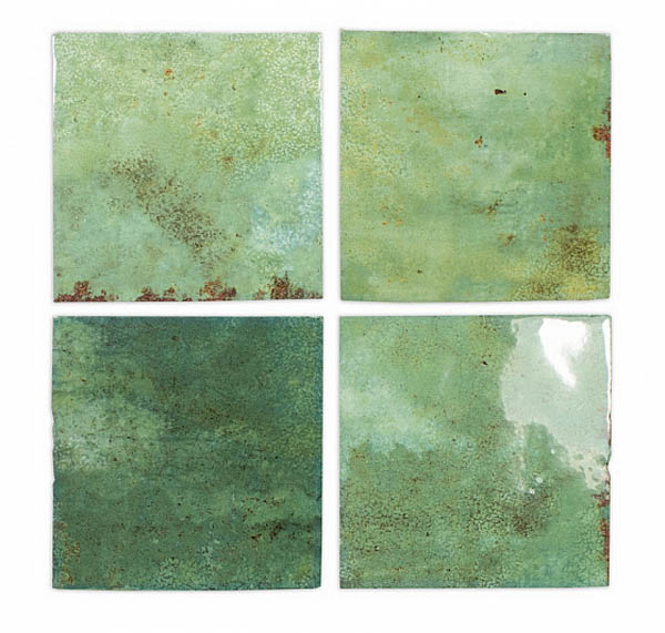 Photo ENAMEL SQUARE MOSS wall tiles (123078) 12.5x12.5 by DNA Tiles