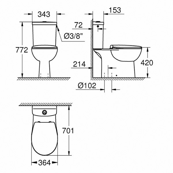 Photo Grohe Bau Ceramic 115435