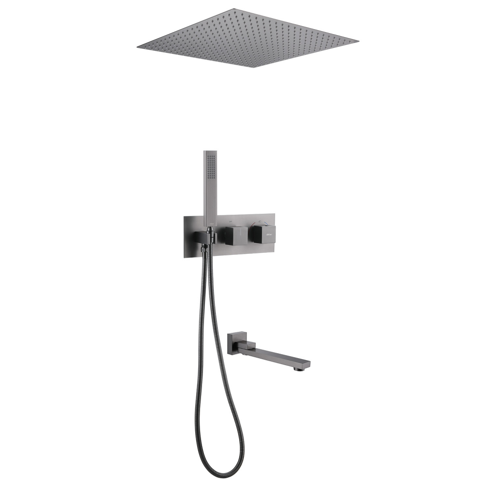 Photo Abber Daheim AF8254NG nickel shower kit
