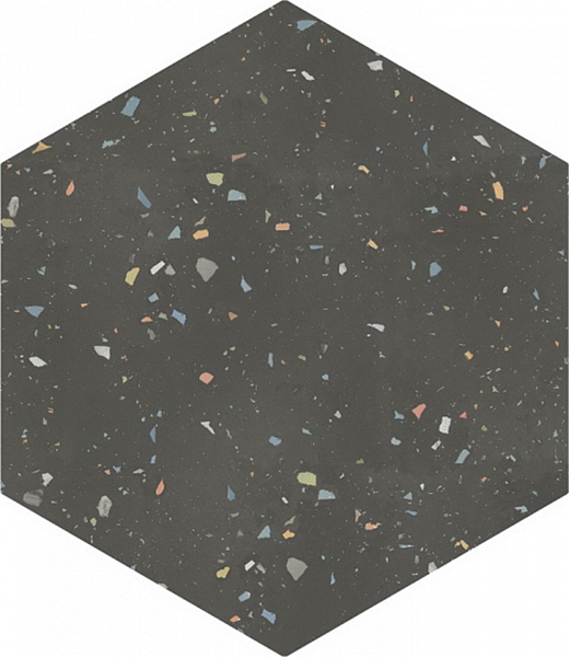 Photo Terrazzo Graphite Colours (123386) 32x36.8 by DNA Tiles