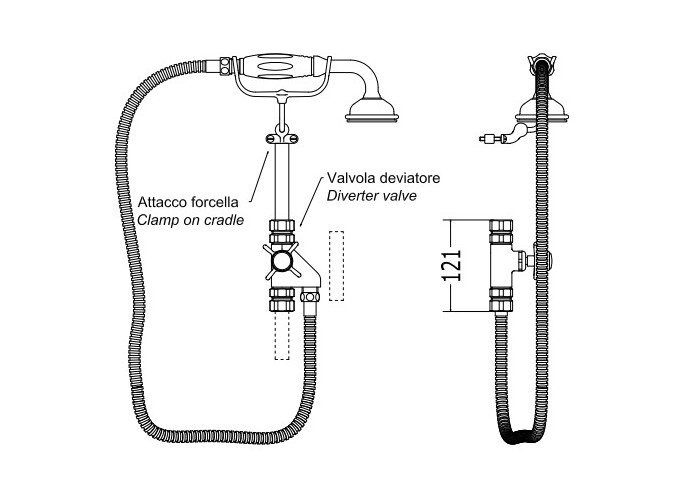 Photo Devon & Devon MARK618CR hand shower with switch