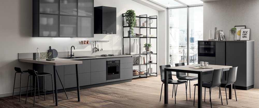 Photo Kitchen Scavolini Evolution corner 390 by 210 cm