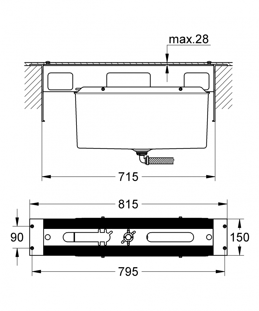 Photo Installation box for installation of mixers Grohe 29037000