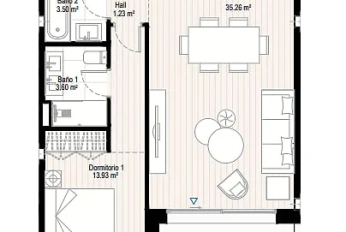 Apartment in a new building Apartments on the coast in Malaga with solariums and swimming pool