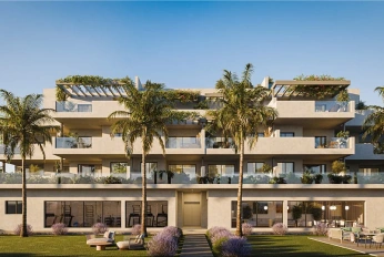 Apartment in a new building Apartments on the coast in Malaga with solariums and swimming pool