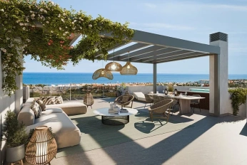 Apartment in a new building Apartments on the coast in Malaga with solariums and swimming pool